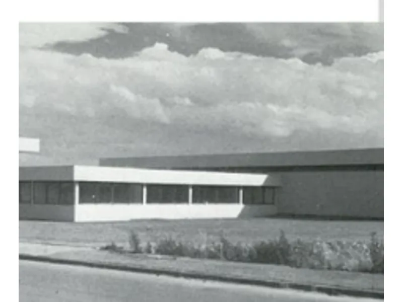 Historic photograph of the new building in Mönchengladbach