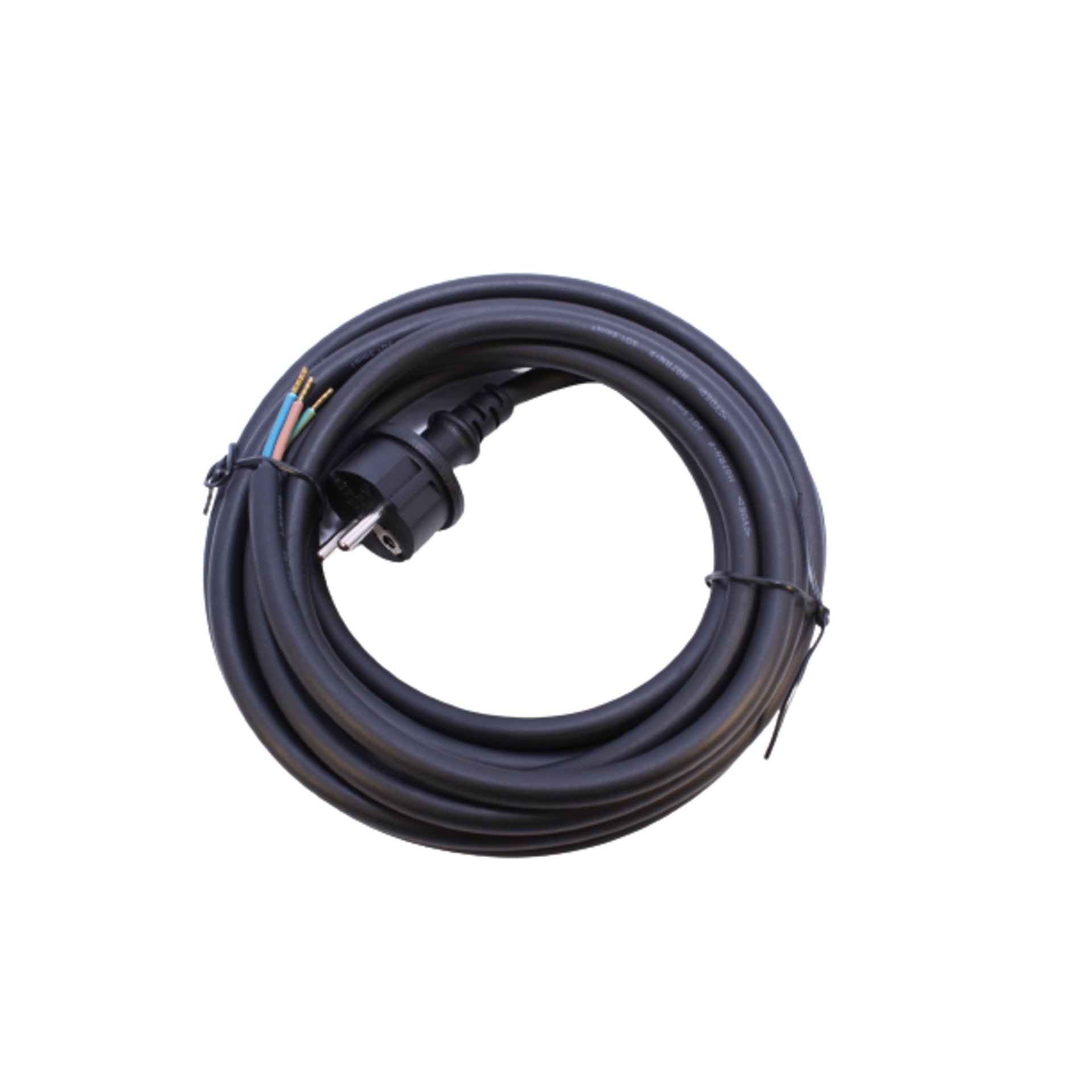 Rubber cable with earthing contact plug