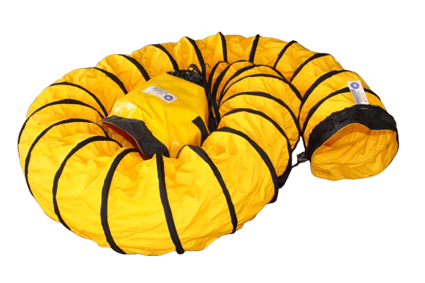 Warmluftschlauch mit angenähter Tasche 355mm Ø x 7,6m